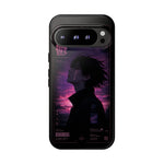 Melancholy Data Poster Phone Case, Glitch Anime Sky Tough Cover