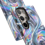 Chrome Metallic Swirl  Art Tough Phone Case