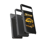 Z06 Corvette Phone Case, Yellow Neon Chrome Studio Cover