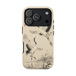 Red-Crowned Crane Sumi-e Art Tough Phone Case