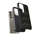 Black 300ZX Sports Car Tough Phone Case - Multi View
