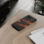 Black Charger Classic Muscle Flames Tough Phone Case Cover Gift