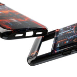 Orange Supra Phone Case, Neon City Night JDM Sports Car Tough Cover