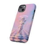 Praying Cherub Statue halo Vaporwave Aesthetic phone case