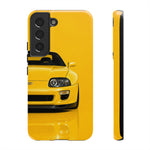 Yellow Supra Phone Case, MK4 90s JDM Legend Tough Protective Cover for Men