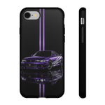 R33 Skyline Phone Case, Purple 97 JDM Sports Car Stripe Studio Cover