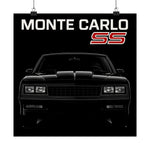 1986 Chevy Monte Carlo SS Poster Classic Muscle Car Wall Art Print Retro Garage