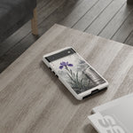 Purple Iris Rain Lakeside Phone Case Zen Art Tough Case