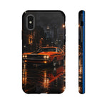 Challenger RT Phone Case, Rainy City Night Muscle Car Tough Cover