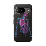 Neon Anatomical Skeleton Phone Case | Internal Displacement Art