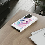 Pastel Panda Phone Case, Glitch Color Block Cover