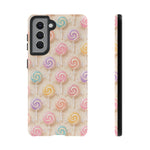 Pastel Swirl Lollipops Tough Case | Candy Pattern Phone Cover