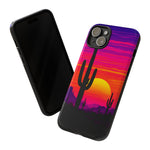 Desert Vaporwave Cactus Sunset Phone Case – Southwest Aesthetic