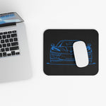 C8 Mouse Pad Blue Line Art Front View Chevy Sports Car Desk Mat Gift