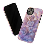 Cherub Cloud Throne Phone Case, Pastel Marble 3D Render Cover