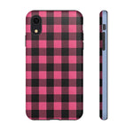 Pink Black Buffalo Plaid Phone Case