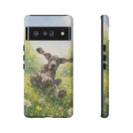 Playful Dog in Meadow Great Dane phone case | Puppy Art Tough Cover