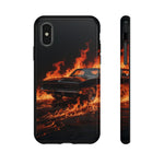 Black Charger Classic Muscle Flames Tough Phone Case Cover Gift