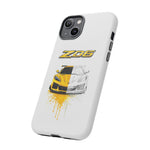 Z06 Corvette Phone Case, Yellow Sketch Reveal Chrome Cover