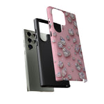 Pink Rhinestone Diamond Pattern Phone Case | Sparkle Gem Print
