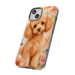 Miniature Poodle Whimsical Watercolor Art Tough Phone Case
