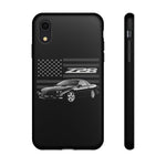 Black Z28 Camaro Phone Case Muscle Car American Flag Tough Cover