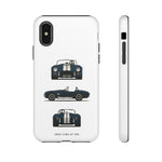 1966 Cobra Blue White Stripe Roadster Tough Phone Case Cover