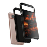 Black Charger Classic Muscle Flames Tough Phone Case Cover Gift