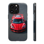 Red C8 Z06 Track Wing Tough Phone Case Cover Gift Art