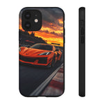 Orange C8 Z06 Flat Plane V8 Speed Art Tough Phone Case