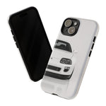White MK4 Supra Phone Case, Retro 90s JDM Tough Cover for Car Enthusiasts