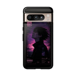 Melancholy Data Poster Phone Case, Glitch Anime Sky Tough Cover