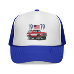 1979 Ford Bronco Trucker Cap Hat | Classic 4x4 USA Flag Off Road Mesh Snapback