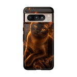 Burmese Golden Sable Portrait Art Tough Phone Case