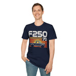1970 F250 Retro Sunset Truck T-Shirt Classic Pickup Graphic Tee