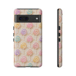 Pastel Swirl Lollipops Tough Case | Candy Pattern Phone Cover