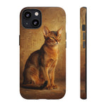 Abyssinian Warm Ticked Portrait Art Tough Phone Case