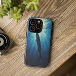 Barracuda Silhouette Phone Case, Sunlit Marine Art Tough Cover