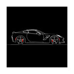 2019 C7 Corvette Poster Side View Chevy Sports Car Wall Art