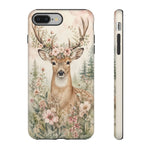Deer Floral Antler Crown Art Tough Phone Case