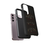 Trans Am Phone Case Black Gold, Three-View Vector Tough Cover