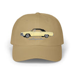 1964 Impala Convertible Dad Hat Classic Car Cap Adjustable Yellow Lowrider