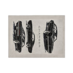 1969 Charger Sketches Velveteen Microfiber Blanket | Classic Muscle Car Throw