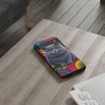 British Shorthair Round Pop Art Tough Phone Case
