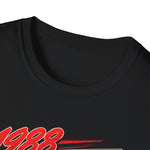 1988 Porsche 911 Turbo Slant Nose Cabriolet T-Shirt — Red Sports Car Graphic