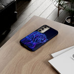 Neon Blue Tiger phone case | tough protective cover