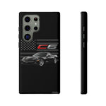 Black C6 Phone Case American Sports Car Tough Cover Gift