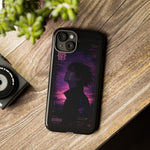 Melancholy Data Poster Phone Case, Glitch Anime Sky Tough Cover