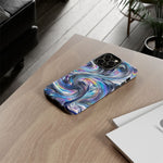 Chrome Metallic Swirl  Art Tough Phone Case