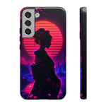 Neon Geisha Silhouette Phone Case | Tough Cover